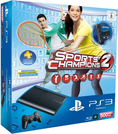 Sony PlayStation 3 Super Slim 500GB + Праздник Спорта 2 + Move Starter Pack